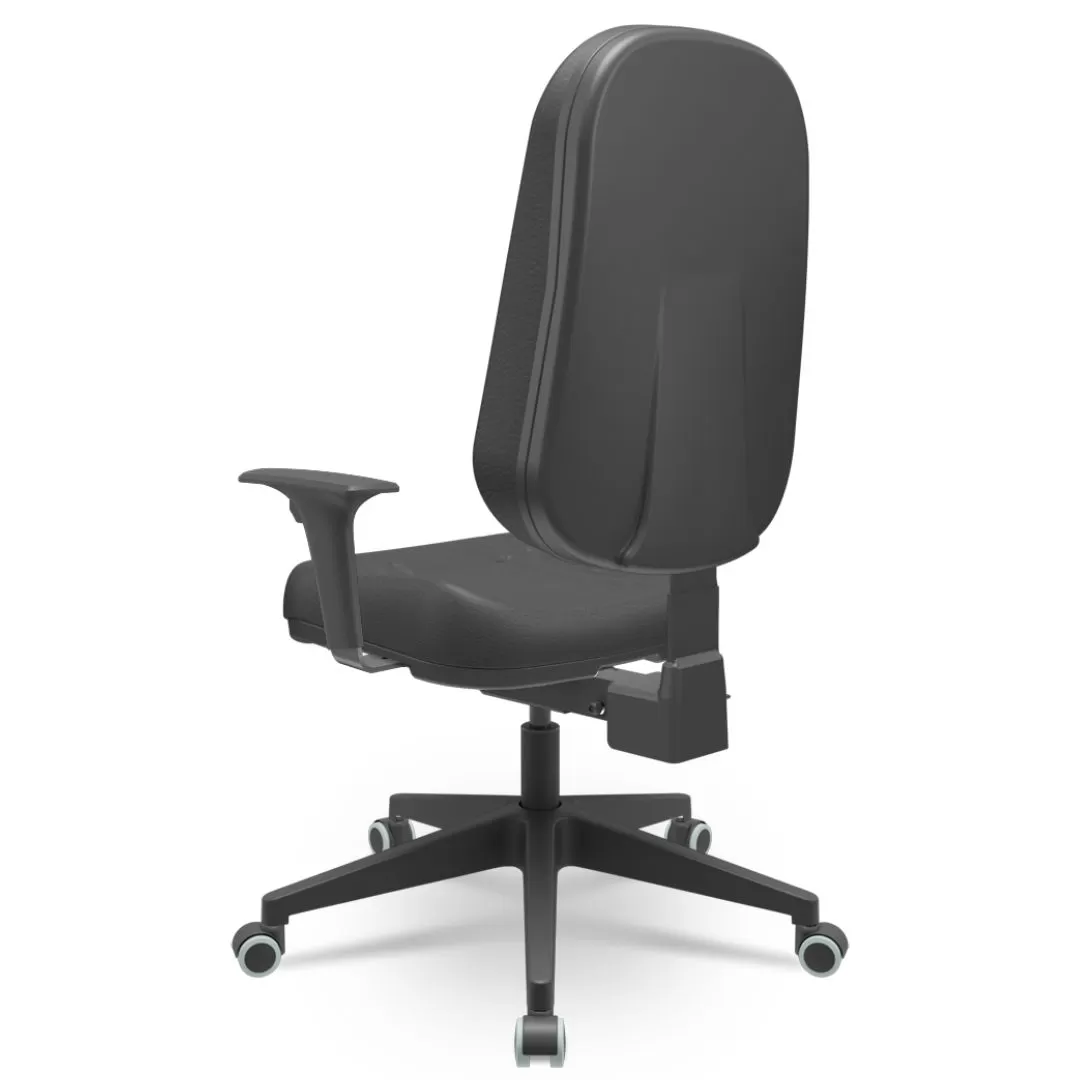 Cadeira Premium Presidente - Backplax + Braço Regulável + Base Piramidal - ABNT 13962 / NR-17