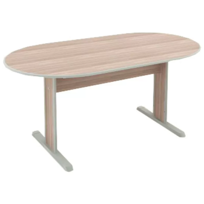 Mesa Para Reunião Oval 8 Lugares - 2000 X 900 - Linha Uno 15 Mm