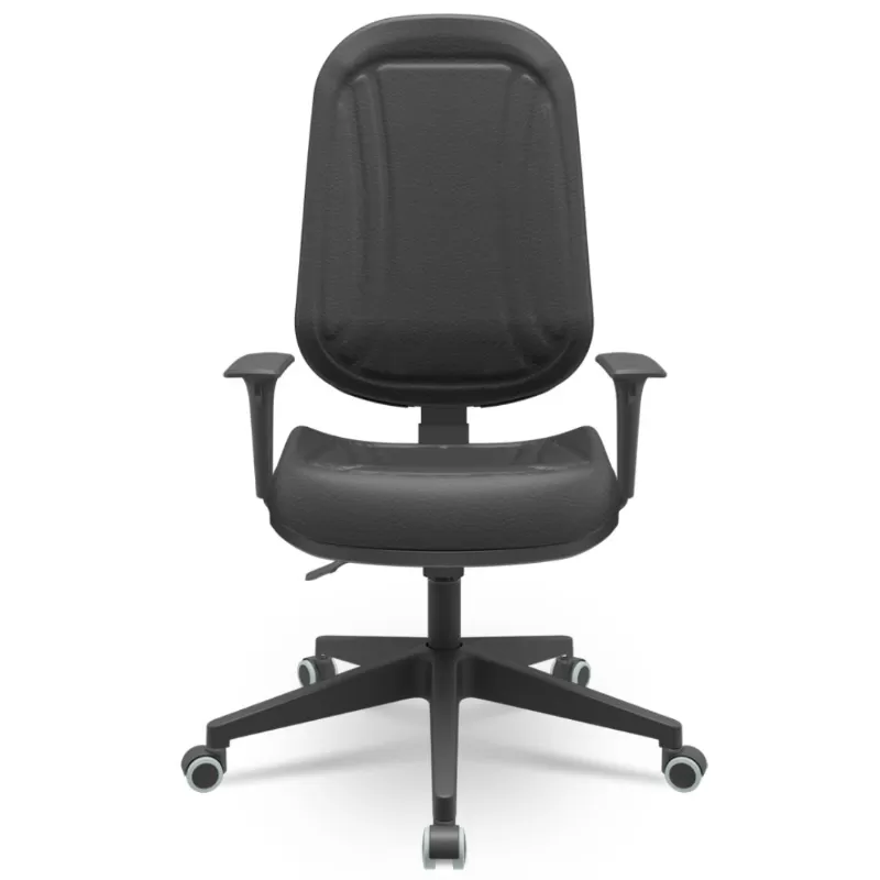 Cadeira Premium Presidente - Backplax + Braço Regulável + Base Piramidal - ABNT 13962 / NR-17